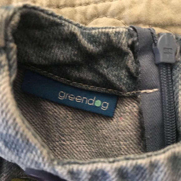 GREENDOG girls denim dress size 6-9 months - Picture 2 of 5